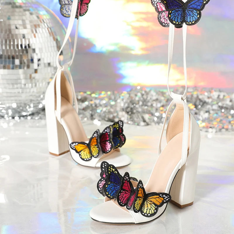 Give Me Butterflies Open Toe High Heels